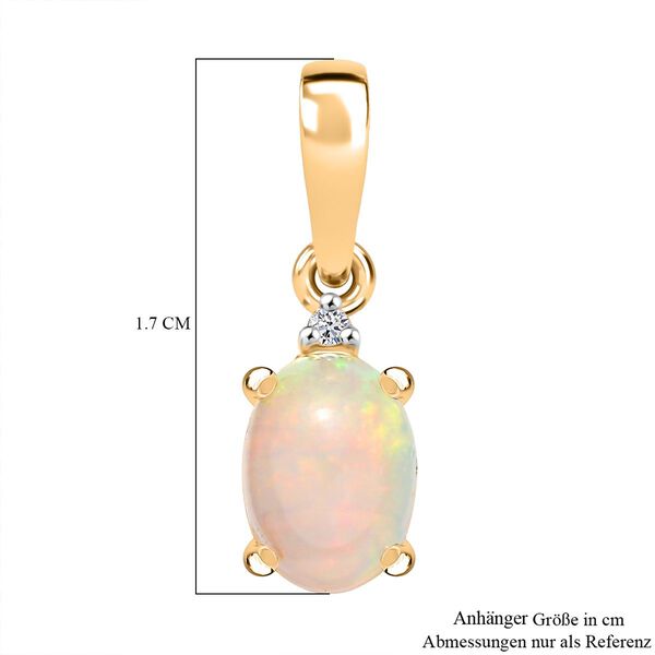 LUXURIANT DIAMOND- AA &auml;thiopischer Welo Opal und Labor Diamant Ring und Anh&auml;nger image number 6