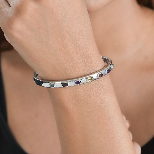 Mehrfarbiger Armreif, ca. 19cm Edelstahl ca. 2,06ct 2.06 ct image number 2