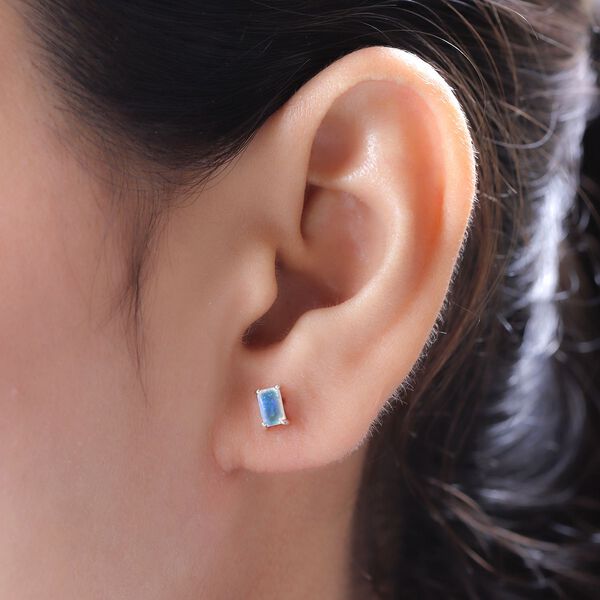 Natürliche, äthiopische Opal-Ohrstecker - 0,47 ct. image number 3