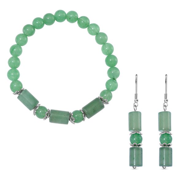 Gr&uuml;nes Aventurin-Schmuckset - 136 ct.