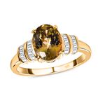 AAA natürlicher, goldener Tansanit und Diamant-Ring - 2,26 ct. image number 3