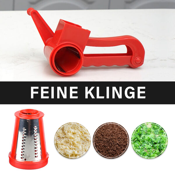 Mini Obst- und Gemüseschneider mit 3 Klingen, Rot image number 7