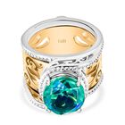 Pfau Quarz Triplette Schmuckset (Größe 20.00),  ca. 4.13 ct