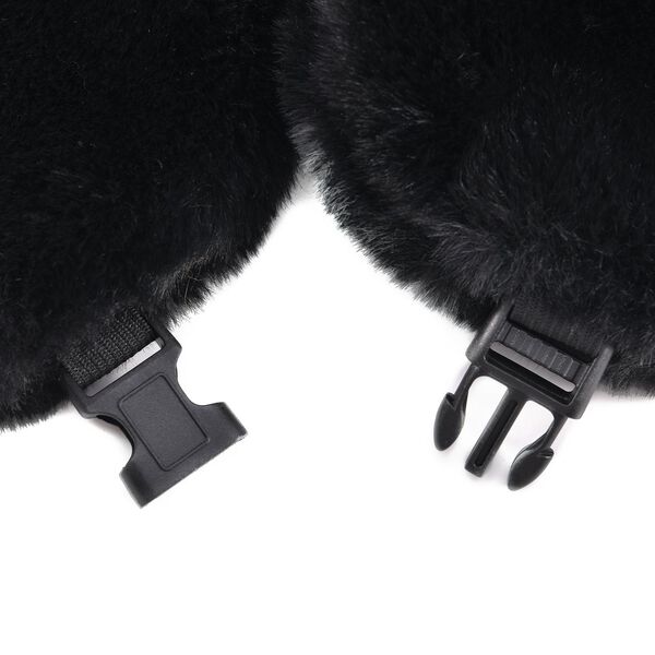 Trapperm&uuml;tze mit Ohrenklappen aus Kunstpelz, schwarz image number 7