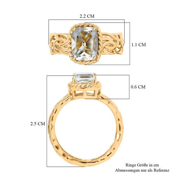 EVER TRUE AA Prasiolith Ring Nickelfreies Messing (Gr&ouml;&szlig;e 21.00) ca. 2,04 ct image number 6