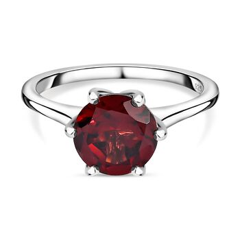 Roter Granat Schmuckset, 925 Silber platiniert ca. 4,14 ct.