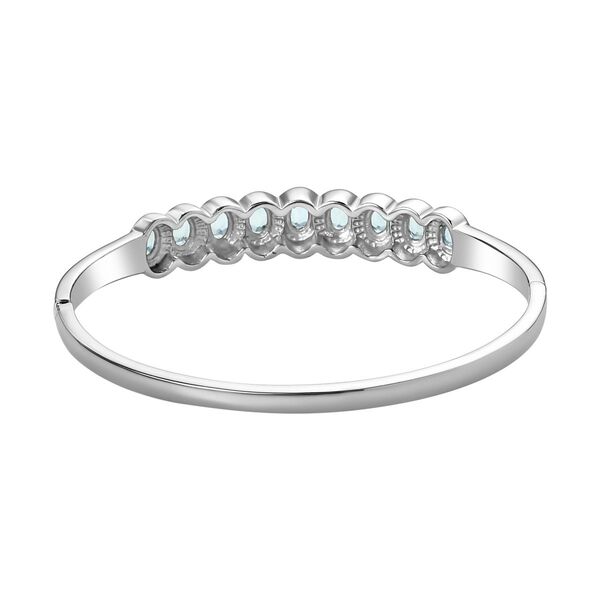 Himmelblauer Topas Armreif ca. 19 cm Edelstahl ca. 4.86 ct image number 4