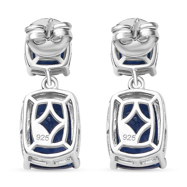 Ceylonfarbene blaue Quarz Triplett Ohrringe - 9,03 ct. image number 5