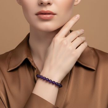 Flexibles AAA afrikanisches Amethyst Armband - 90 ct.