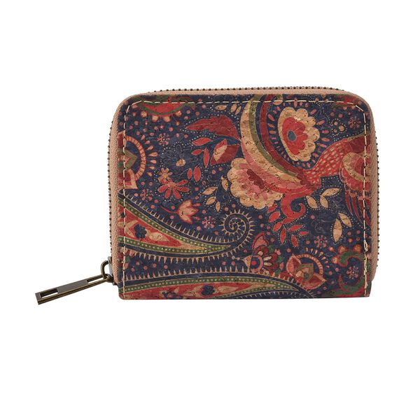 Umweltfreundliche Geldb&ouml;rse aus Naturkork mit RFID Schutz, Paisleymuster