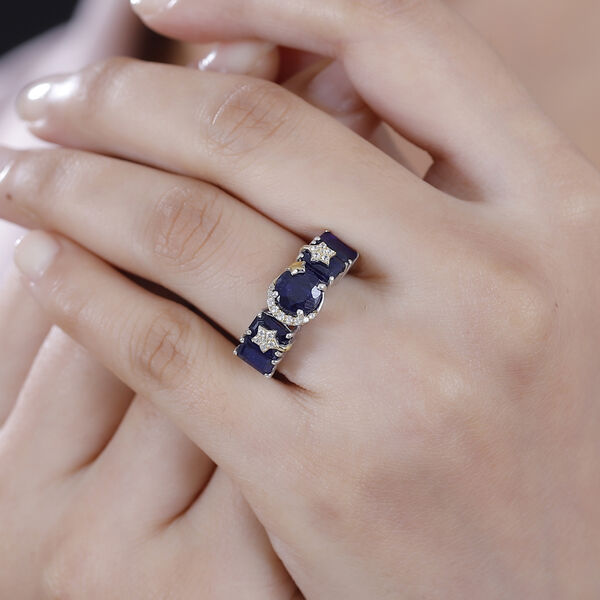 GP Celestial Dream Kollektion- AA Masoala Saphir, Zirkon und blauer Saphir-Ring - 5,76 ct. image number 3