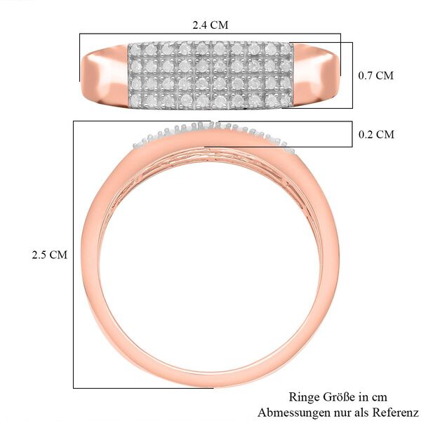 Diamant Ring, 925 Silber Ros&eacute;gold Vermeil - 0,20 ct. image number 6