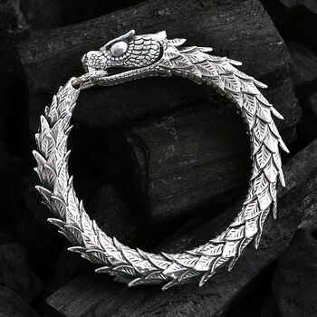 D'Joy Royal Bali - 925 Silber Drachen Armband, 19 cm