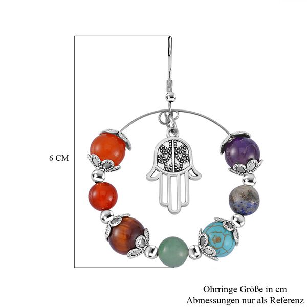 Mehrfarbig Edelsteine Schmuckset Reiner Edelstahl Schwarz oxidiert Schwarz oxidiert ca. 630,00 ct. image number 9