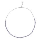 D'Joy Tansanit Halskette ca. 50 cm 925 Silber rhodiniert ca. 5,69 ct.