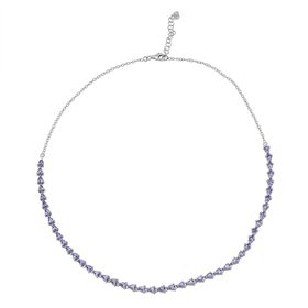 D'Joy Tansanit Halskette ca. 50 cm 925 Silber rhodiniert ca. 5,69 ct.