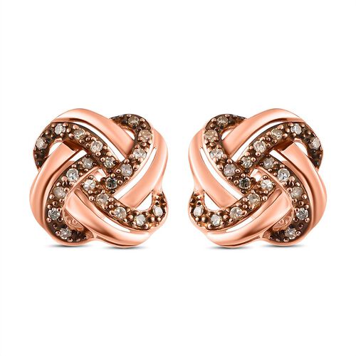 Natürliche Champagner-Diamant-Ohrstecker - 0,20 ct. image number 0