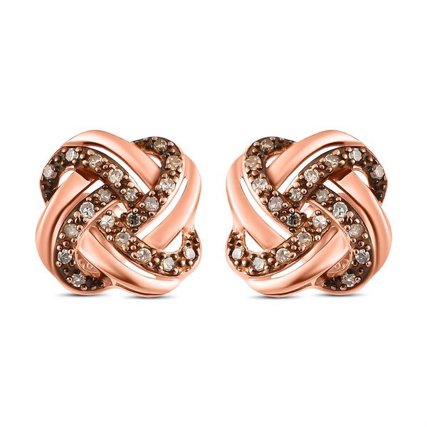 Nat&uuml;rliche Champagner-Diamant-Ohrstecker - 0,20 ct.