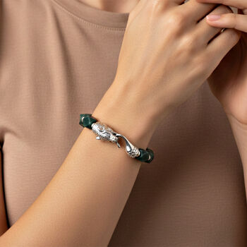 Jade Armband ca. 19 cm 316L Edelstahl (10-15 Werktage Lieferzeit) ca. 140.00 ct