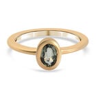 Grüner Saphir Solitär-Ring, 925 Silber vergoldet, 0,61 ct. image number 0