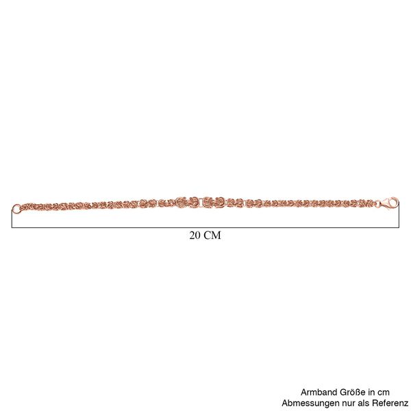 Handgefertigte Verlaufs K&ouml;nigskette Armband ca. 19 cm, 925 Silber 750 Ros&eacute;gold Vermeil ca. 9,51g image number 5