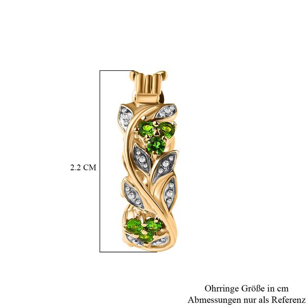 ALLORO AA Nat&uuml;rliche Chromdiopsid-Ohrringe - 0,47 ct. image number 5