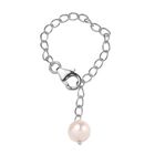 Süßwasser Perle ca. 7.5 cm, 925 Silber platiniert