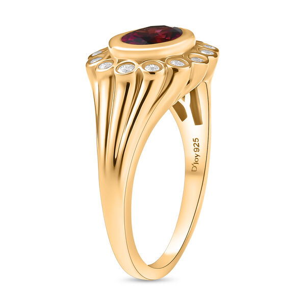 D'Joy nat&uuml;rlicher Rhodolith Granat und Zirkon Ring - 1,90 ct. image number 4