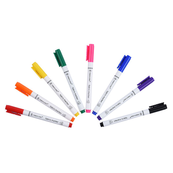 2er-Set DIY Malen: Kissenbezug mit 8 Wasserfarbstiften, Fisch und Katze image number 5