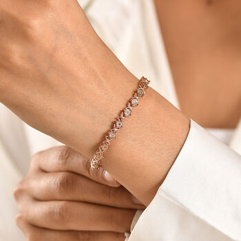 D'Joy nat&uuml;rliches Champagner Diamant 19cm Armband - 0,20 ct.