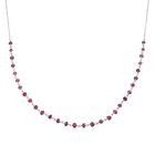 Afrikanischer Rubin (Fissure gef&uuml;llt) Halskette ca. 50 cm 925 Silber ca. 6,00 ct.