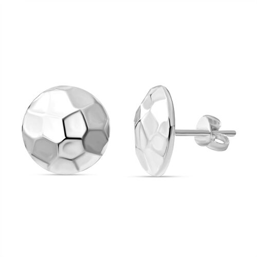 Handgearbeitete, runde Ohrstecker, 925 Silber, ca. 2,90g image number 0