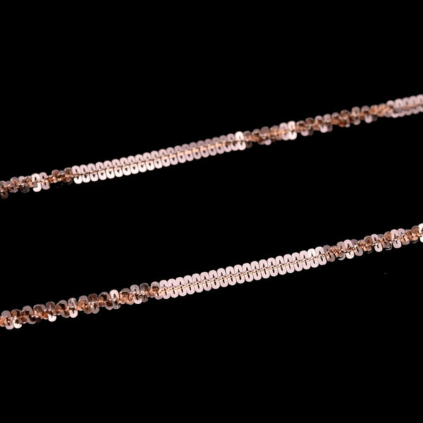Italienische, alternierende Margarita-Kette, ca. 50 cm, 925 Silber Roségold-Überzug ca. 3,67g image number 2