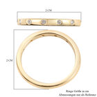 Diamant Band Ring 925 Silber 585 Vergoldet image number 12