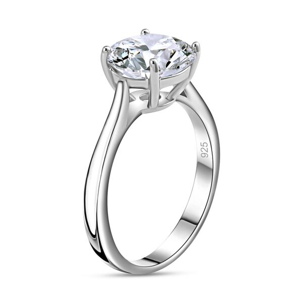 Moissanit Ring 925 Silber platiniert ca 3.54 ct image number 4