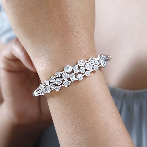 Moissanit Armreif, 19 cm - 5,04 ct. image number 8