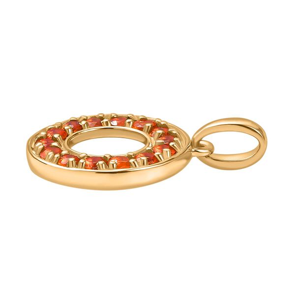 AAA Blaze-Feueropal Anhänger 925 Silber 750 Gelbgold Vermeil ca. 0.67 ct image number 4