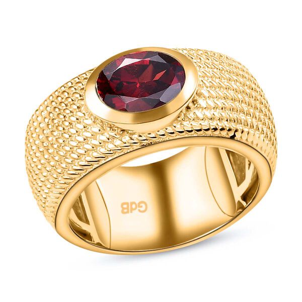 Orissa Rose Granat Ring Messing (Größe 17.00) ca. 1,41 ct image number 4