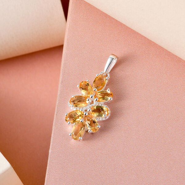 Citrin Anh&auml;nger 925 Silber ca. 1,83 ct image number 3