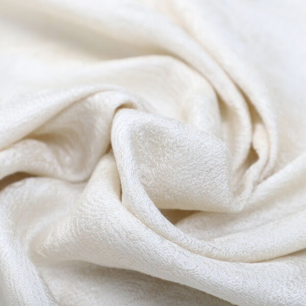 Premium Kollektion - gewebter Schal, 100% Natur Seide, Jamawar Design, 68x190 cm, Elfenbein image number 6