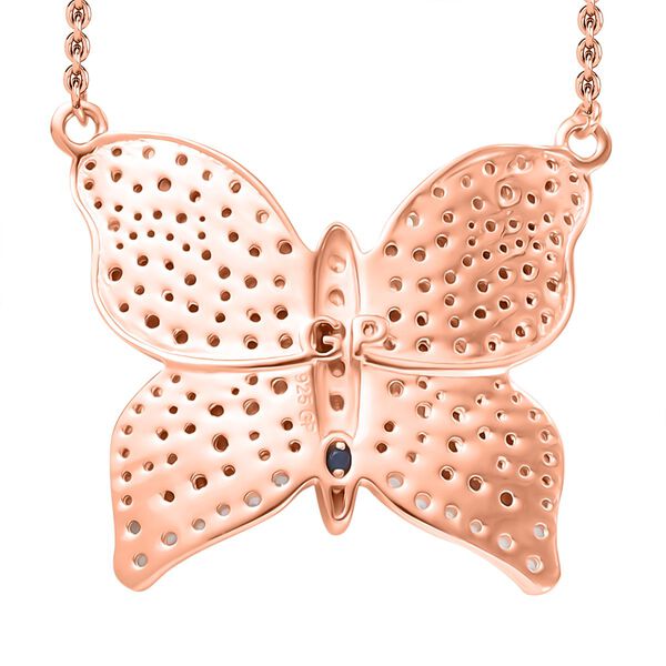 GP Trionfo Kollektion -Weiße und braune Zirkon und Kanchanaburi blaue Saphir-Halskette, 45 cm - 3,30 ct. image number 5