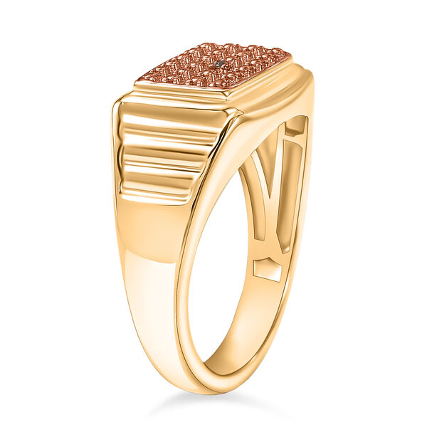 EverTrue Herrenring mit Champagner Diamantakzenten image number 4