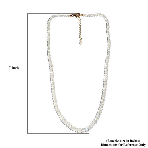 AA Regenbogen Mondstein Halskette, 45 cm - 85 ct. image number 5