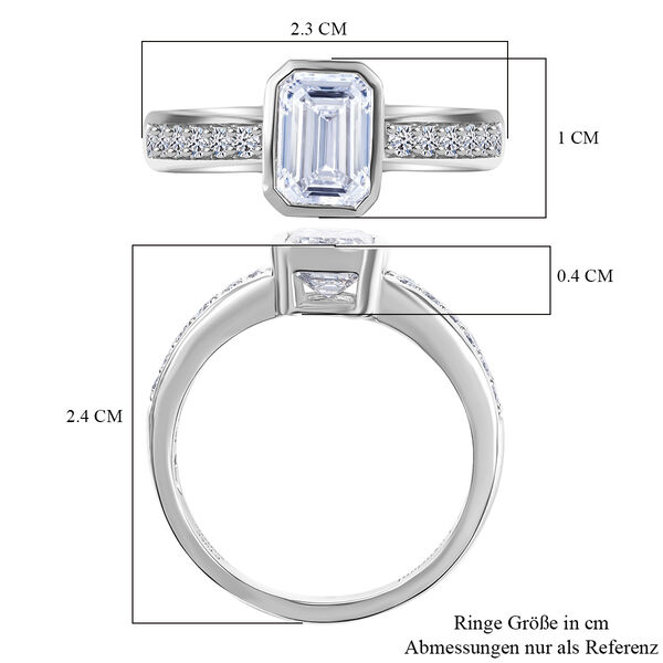 LUXURIANT DIAMOND - Lab Grown Diamant VS-EF IGI zertifiziert Ring 950 Platin (Gr&ouml;&szlig;e 19.00)  ca. 2.00 ct image number 6