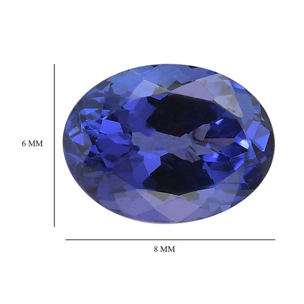 AAAA Tansanit ungefasster Edelstein, Oval- und Facettenschliff - 1,36 ct. image number 4