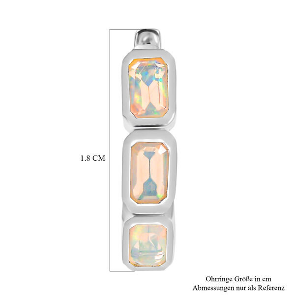 D'Joy AA Natürlicher, äthiopischer Welo Opal Ohrringe 925 Silber platiniert ca. 1.34 ct image number 5