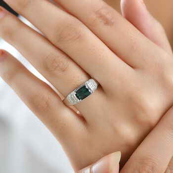 LUXORO AAA Indicolite, Wei&szlig;er Diamant Ring 417 Gold (Gr&ouml;&szlig;e 20.00) ca. 1,48 ct