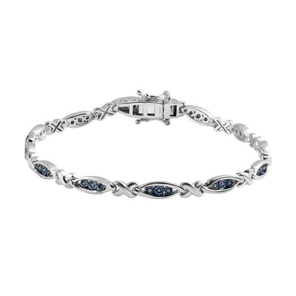 Blaues Diamant-Armband, 20 cm - 0,33 ct.