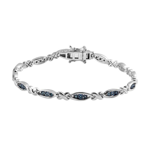 Blaues Diamant-Armband, 20 cm - 0,33 ct. image number 0
