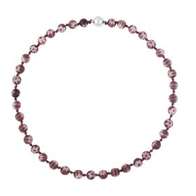 Murano-Stil, Murano-Glasperlen Design, Halskette, ca. 50 cm, Lila